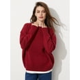 thumbnail image 1 of Jersey de cuello redondo para mujer, Jersey elegante de manga larga, holgado, grueso y cálido, informal, otoño 2024, 1 of 5
