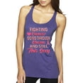 thumbnail image 1 of Wild Bobby, Fighting Cancer And Still Sexy, Breast Cancer Awareness, Women Tri-Blend Racerback Tank Top, Purple Rush, Medium, 1 of 5
