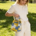 thumbnail image 6 of Knitted Handbag for Women, Lightweight Stylish Commuting Bag with Magnetic Buckle and Flexible Shape, Practical Small Item Storage for Shopping, Dating, Office, and Everyday Activities, 6 of 7