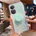 thumbnail image 2 of Para OPPO Reno 10 Pro + 8T A78 A98 A58 4G 5G Funda De Silicona Con Lentejuelas Transparente Y Redonda, 2 of 3