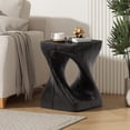 thumbnail image 2 of Twisted Spiral Side Table with Wood-Like Texture - Black Magnesium Oxide, 2 of 10