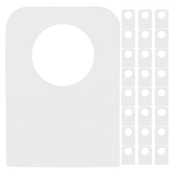 Worgeous 500pcs Self-Adhesive Hang Tabs Clear Slot Hole Hooks Plastic Sticky Hanging Tags For Retail Store Display Hanging Sticker Hooks