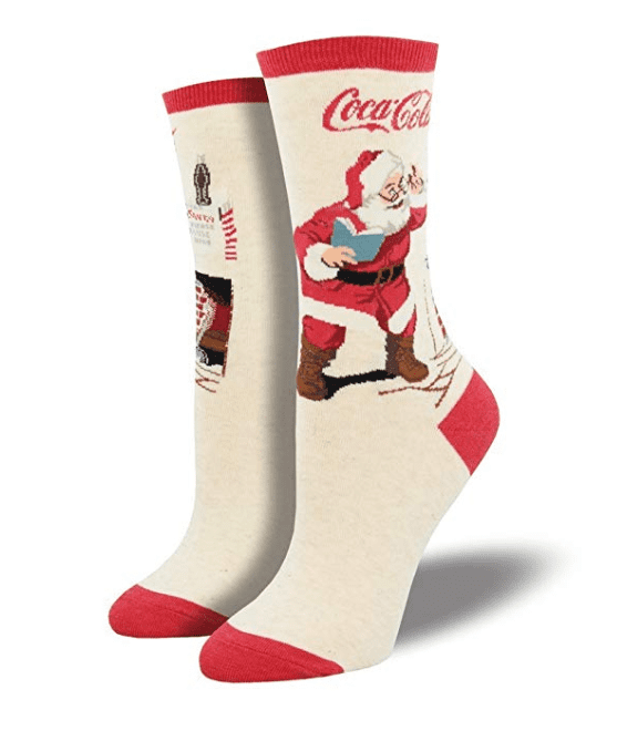 Socksmith Men's Crew Socks Coke Coca Cola Ice Cold Bottle Hemp Novelty Footwear 