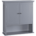 thumbnail image 1 of Yaheetech Armoire Murale à 4 Niveaux avec Tablette pour Salon, Gris Foncé, 1 of 9
