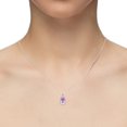 thumbnail image 2 of Natural Amethyst Heart-Cut Paw Shape Pendant Necklace in Sterling Silver for Women with 18-inch Adj. Chain, February Birthstone Jewelry for Her Birthday, Wedding Anniversary, Christmas, Mothers Day, 2 of 6