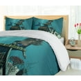 thumbnail image 5 of Ambesonne Mermaid Duvet Cover Sets, Ocean Mythical Pirate, 2-Queen, Azure Blue Brown Cream, 5 of 7
