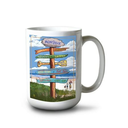 

15 fl oz Ceramic Mug Montauk New York Sign Destinations Dishwasher & Microwave Safe
