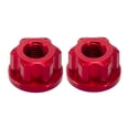 thumbnail image 1 of 2 Tuercas de Eje para Cubo de Rueda de Bicicleta, Pernos de Cubo de Rueda Delantera, Tuerca de Eje Sólida M9 Confiable, Tuerca de Eje con Brida para B Rojo, 1 of 8