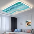 thumbnail image 3 of Ceiling Light Cover for Classroom, Turquoise Coastal Beach Magnetic Fluorescent Light Covers Filter for School,Office, 2X4&nbsp; FT, Pack of 4, Abstract Teal Oceans Waves, 3 of 8