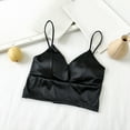 thumbnail image 2 of AJGRHE Women Regular Fit Bra Satin Bustier Tube top Elegant Wrap Front Design Lightweight Backless Vest for Comfort One Size Black, 2 of 7