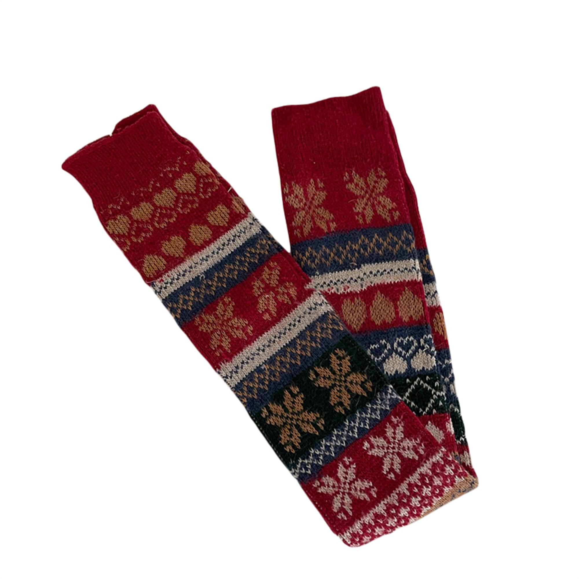 Women's Thigh High Leg Warmers Vintage Foot Cover Wool Knitted Over