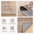 thumbnail image 3 of ICEANT Persian Rectangle Rug 5'x7' Area Rug, Boho Vintage Non-Slip Carpet for Living Room, Washable Soft Mat for Bedroom, Anti-Slip Floor Pad, Khaki, 3 of 5