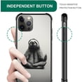 thumbnail image 6 of Case for iPhone 11 Pro Max Case, Elegant Yoga Sloth Pattern Graphic Design Girl Boy Soft Silicone Hard Acrylic Shock Protection Case for iPhone 11 Pro Max, 6 of 7
