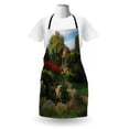 thumbnail image 3 of Nebraska Apron, Picture of a Gazebo at the Sunken Gardens in Lincoln City Blooming Green Nature, Unisex Kitchen Bib with Adjustable Neck for Cooking Gardening, Adult Size, Multicolor, by Ambesonne, 3 of 4