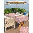 thumbnail image 4 of Outdoor Tablecloth with Umbrella Hole and Zipper, Christmas Tree Rectangle Table Cloth 54x80 Inch Waterproof Tablecloth, Winter Xmas Pine Leaf Snowflake Pink Picnic Table Cover for Patio Camping, 4 of 7