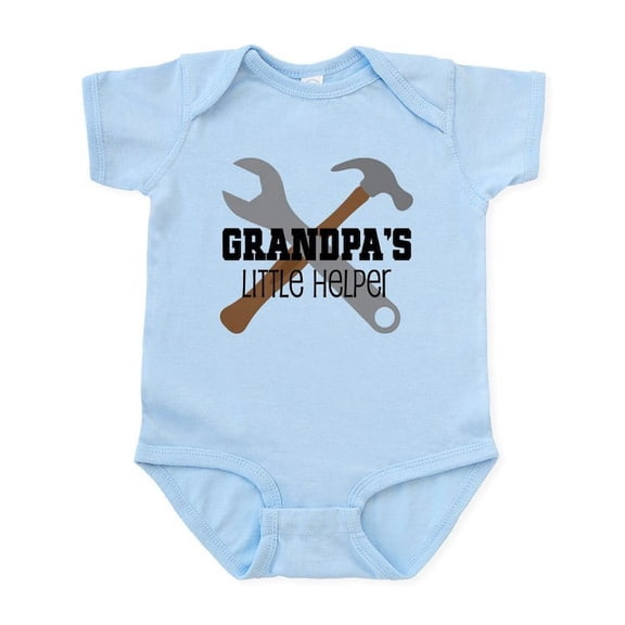 CafePress - Grandpa's Little Helper Infant Bodysuit - Baby Light Bodysuit, Size Newborn - 24 Months