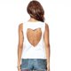 thumbnail image 4 of Gibobby Vestido de ombligo sin espalda corto sin espalda con estampado de Camiseta interior sexy de amor en la espalda Camiseta interior sexy de moda(Blanco,M), 4 of 5
