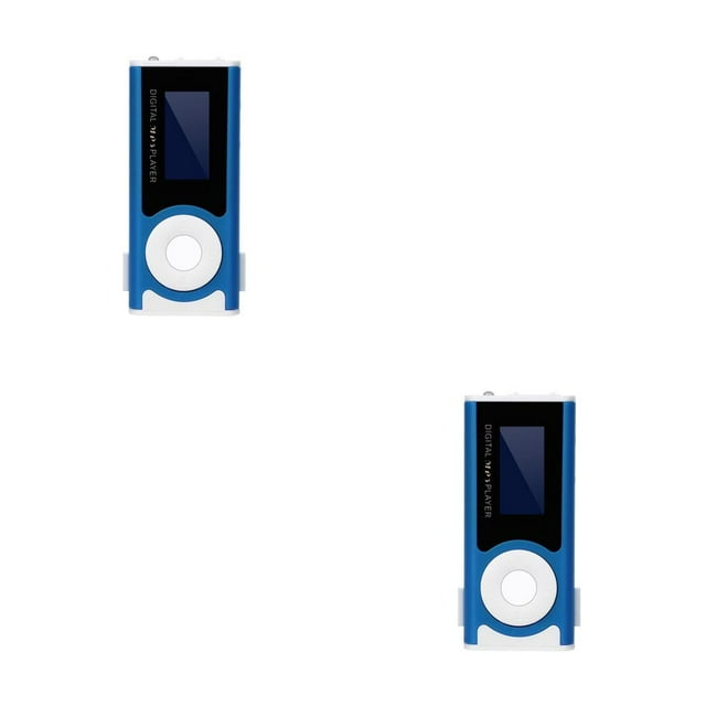 tredstone Mini Lecteur MP3 USB Numérique Écran OLED Support 16/32 Go Bleu 1.1 Pouce 2Ensemble