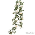 thumbnail image 3 of PALIFEUR 6.6ft Christmas Garland - Artificial Garland with Flower, Flexible Christmas Garland for Mantle Fireplace Holiday Party Christmas Decorations, 3 of 7