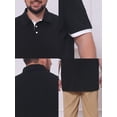 thumbnail image 7 of DARING DIVA Men's Big Tall Business Short Sleeve Office Knitted Golf Shirts XL Black, 7 of 7