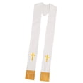thumbnail image 5 of Comfortable Church Clergy Sash Stole with Embroidery Crossed Tassels for Pastors Priests Religious Ceremony Accessory, 5 of 9