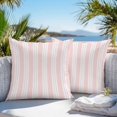 thumbnail image 3 of Striped Pink Outdoor Pillow Covers 26x26 Inch Throw Pillow Covers Set of 2 Waterproof Decorative Pillow Cases Farmhouse Line Stripes Classic Cushion Covers for Patio Furniture Garden Couch Sofa, 3 of 8