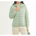 thumbnail image 6 of Women's Short Down Coat Packable Puffer Jacket With Hooded Winter Ultra Light Outerwear, 6 of 7