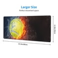 thumbnail image 3 of Xecao Tennis Ball On Fire And Water for Mouse Pad - Waterproof Extended Contour Mouse Mat, Large Gaming Mousepad Laptop Keyboard Mat with Non-Slip Rubber Base, 3 of 8