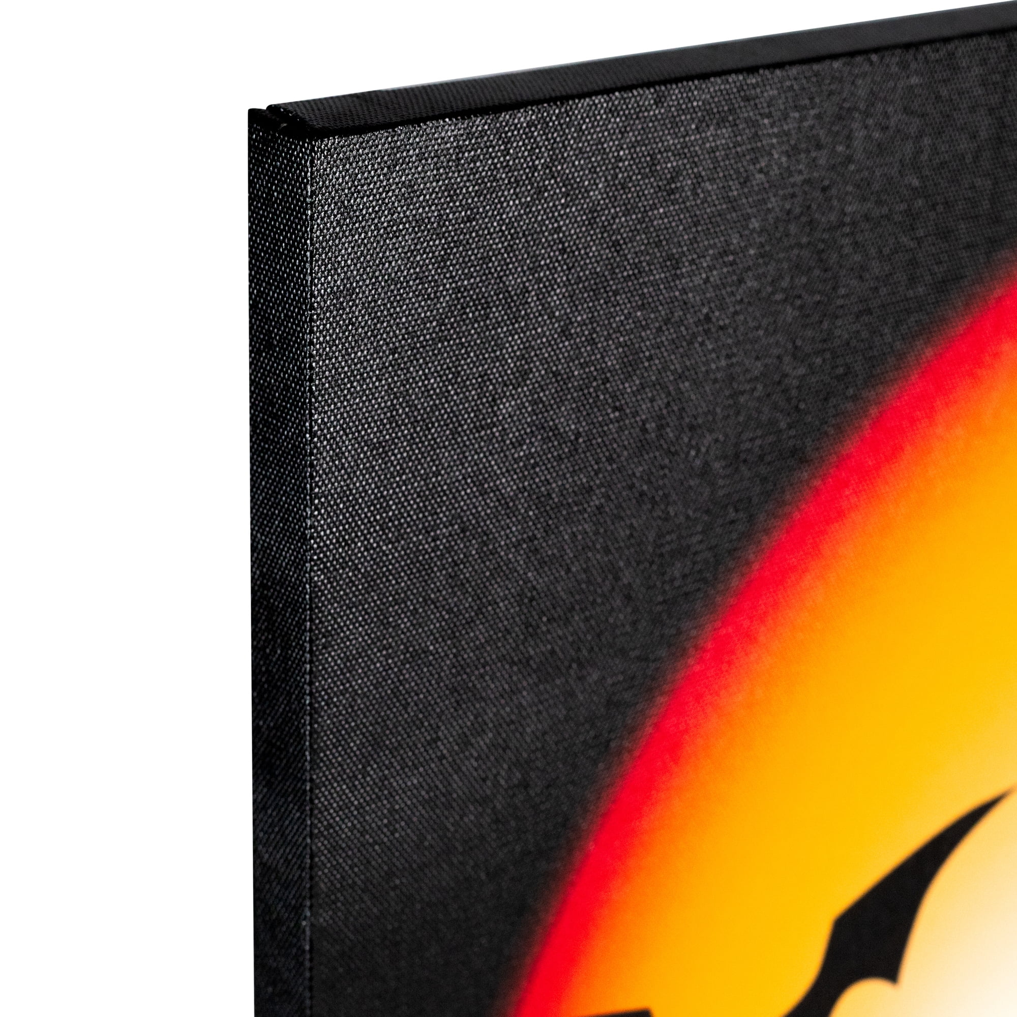 LED Lighted Bats and Jack-O-Lantern Halloween Canvas Wall Art 19.75" x 19.75"