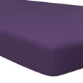 thumbnail image 1 of Unique Bargains 15" Deep Pocket Cotton Solid Fitted Sheet Dark Purple King, 1 of 8