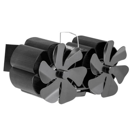 

Dual 6 Blades Fireplace Fan Fuel Cost Saving Eco-Friendly Silent Heat Powered Stove Fan for Wood / Log Burner / Fireplace Total