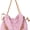 Pink, variant on SPEKSEE Slouchy Shoulder Bag Large Lightweight Slouchy Hobo Tote with Rope Strap Casual Travel Duffel Nylon Purse Alt Overnight Bag