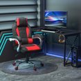thumbnail image 2 of HOMCOM High Back Office Chair, Executive Racing Gaming Chair, Adjustable Recliner with Removable Headrest Pillow for Office, Black and Red, 2 of 10