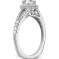 thumbnail image 6 of 14K White Gold Pear Halo Diamond Semi-Mount Engagement Ring (Size 7) Made In India -Jewelry By Sweet Pea, 6 of 10