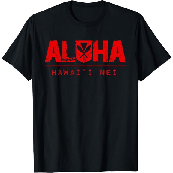 Aloha Hawai'i Nei Kanaka Maoli(red) by Hawaii Nei All Day T-Shirt