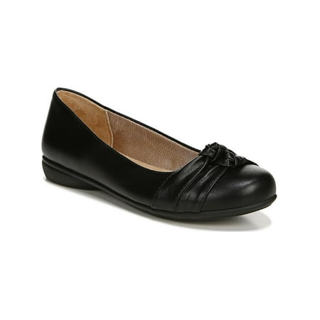 

LifeStride Womens Anika Faux Leather Knot Front Ballet Flats