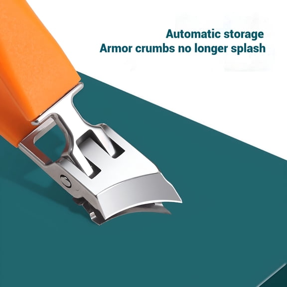 ACDANC 2/1pcs Wide Jaw Opening Anti-Splash Slanted Nail Clipper Large Slanted Stainless Steel Toe Nails Clippers Long Handle Curved Nail Trimmer Curved Toenail Clippers for Women Men