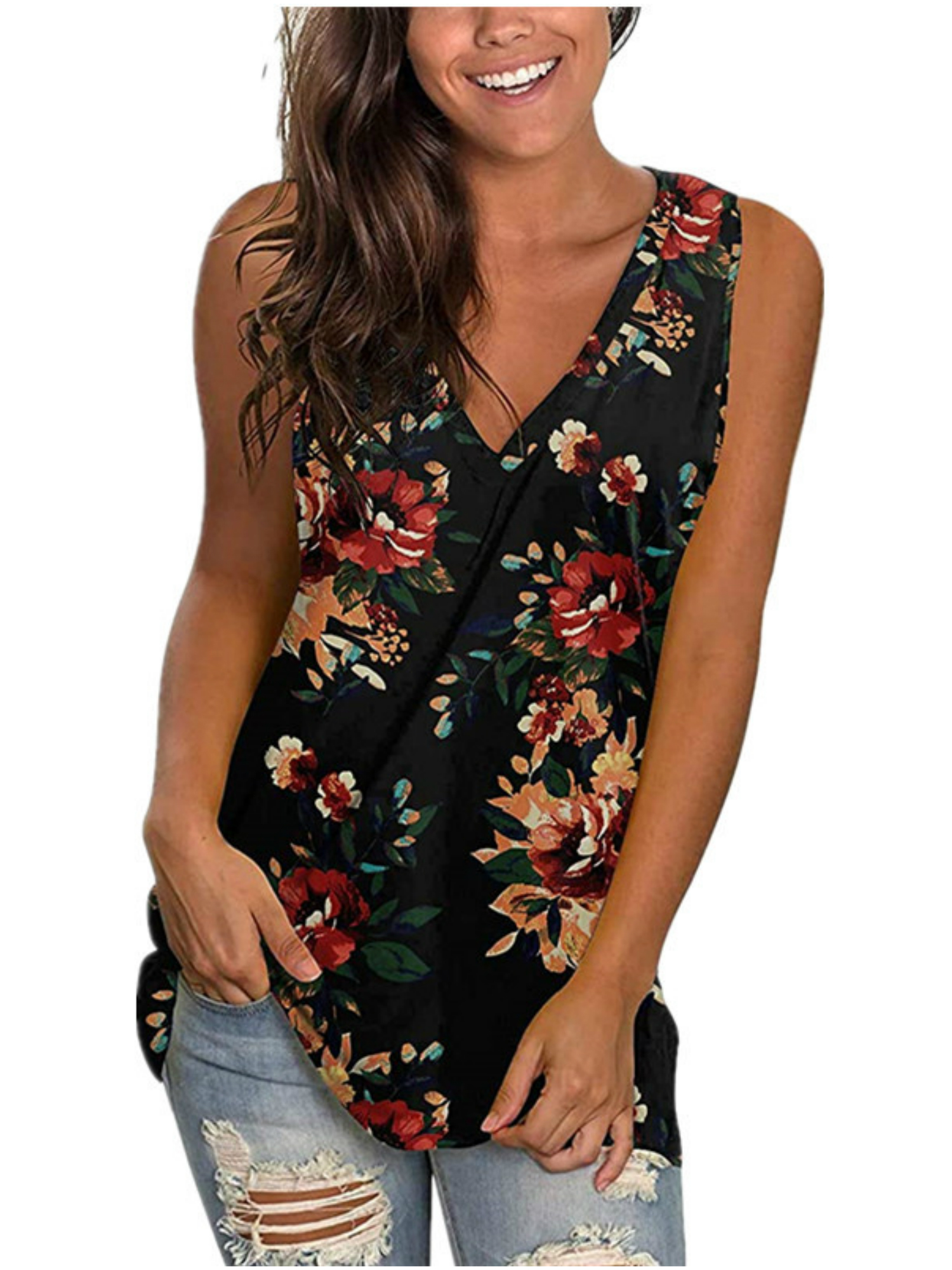 BLENCOT Womens Summer Tops Solid Criss Cross Daily Casual U Neck Sleeveless Regular Blouses Lounge Shirts Fashion Vests