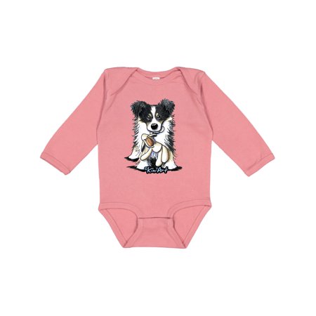 

Inktastic Tri-Color Border Collie Gift Baby Boy or Baby Girl Long Sleeve Bodysuit