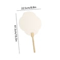 thumbnail image 3 of Abanico redondo de papel para pintar y caligrafía | Abanico plegable en blanco para crear arte DIY | Abanico decorativo con mango de madera para decoración del hogar, 3 of 6