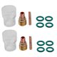 thumbnail image 1 of Juego de 14 piezas de copa de vidrio n.º 12, cuerpo de pinzas cortas, lente de gas, antorcha de soldadura TIG para accesorios de soldadura -9/20/25, 1 of 8