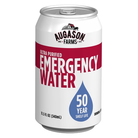 Augason Farms 50 Year Ultra Purified Water Case Pack 24, 11.5oz Cans