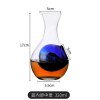 Cold Sake Decanter Glass Wine Decanter with Ice Pocket Wine Bottle Japanese Style Cold Sake Chilled Server Wine Pour Carafe Slant Cut Whiskey Dispenser for Home Bar
