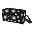 thumbnail image 2 of Goofa Daisies Flowers Printed Toiletry Bag with Handle,Large Capacity Travel Makeup Cosmetic Bag for Women, Carry on Airport Airline Compliant Bag, 2 of 9