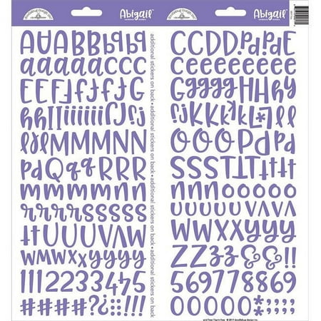 UPC: 0842715058170 | Abigail Font Cardstock Alpha Stickers 6 X13 2/Pkg-Lilac