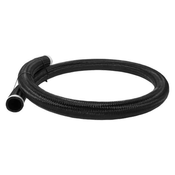 Manguera de línea de combustible Unique Bargains 28.03mm/11/9"(ID) 138cm /4.5ft(L) Manguera de vacío Manguera de combustible automotriz Caucho CPE, trenzado de nylon negro AN-20