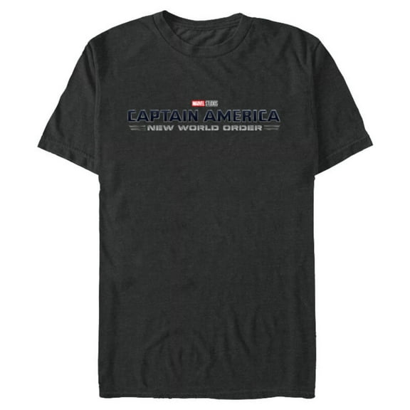 Marvel Studios Captain America: New World Order Movie Logo - Short Sleeve Blended T-Shirt for Adults - Customized-Dark Heather