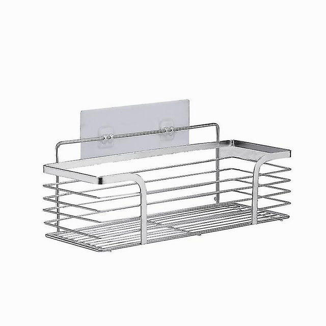 Adhesive Shower Caddy, Shower Shelf, Rustproof SUS304 Stainless Steel Shower Organizer Storage, Large Capacity for Kitchen Bathroom Accessories, Shamp