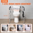 thumbnail image 3 of VEVOR Toilet Safety Rail, 300 lbs. Foldable Toilet Seat with Non-Slip Handles, Portable Versatile Toilet Handrails with Reinforced Aluminum Alloy Tube, 3 of 9