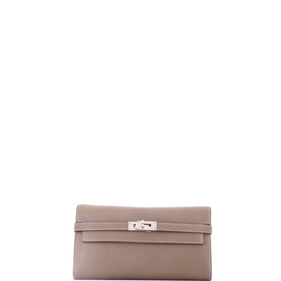 Pre-Owned Kelly Wallet Chevre Mysore Long By Rebag